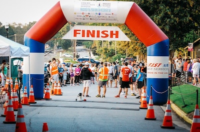 Runners lining up at Starting Line